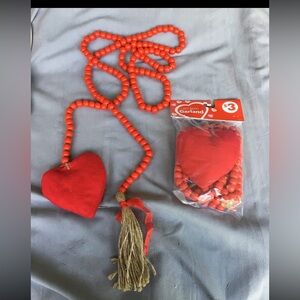 Red Beaded Heart decor